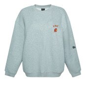 USC Trojans Women's Hype and Vice Heather Gray Oversized Crew Neck Sweatshirt